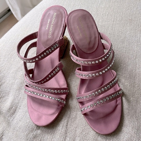 Free People NWT Slip In Paloma Barcelo Satin Crystal Espadrille Chic Sexy❤️🌸 - Picture 10 of 11